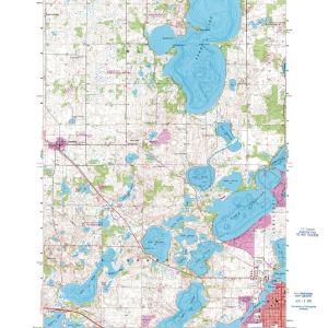 1966 Alexandria West, MN - Minnesota - USGS Topographic Map Low Cost Cheap Online