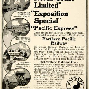 1909 Ad Northern Pacific Railway Trains Yellowstone National Park Railroad YLF4 Buy Cheap Best Store To Get
