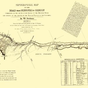 Topographical Map - Oregon Trail Wyoming 3 of 7 - Fremont 1846 - 23 x 35.55 - Vintage Wall Art Buy Cheap Comfortable
