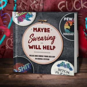 "Maybe Swearing Will Help" Cross-Stitch Book Authentic For Sale