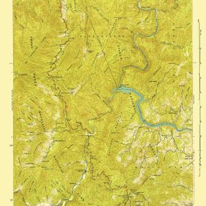 Topographical Map - Cove Creek Gap North Carolina Quad - USGS 1935 - 23 x 28.83 - Vintage Wall Art Cheap Sale New
