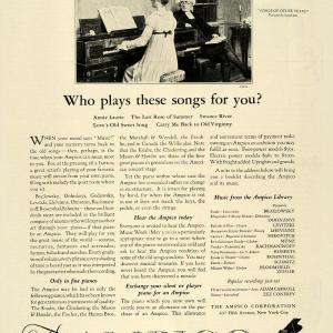 1925 Ad Ampico Pianos Songs Girl Music Lesson Leighton - ORIGINAL HG1 Manchester
