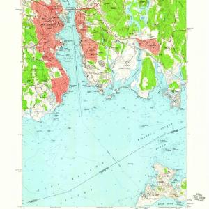 1958 New London, CT  - Connecticut - USGS Topographic Map Cheap Sale Outlet Store