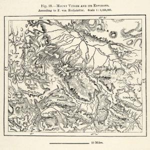 1882 Relief Line-block Map Mount Vitosh Sofia Bulgaria Verila Planina XGS6 Sale Best Seller