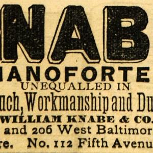 1882 Ad William Knabe Pianofortes Musical Instruments - ORIGINAL TIN6 Discount Popular