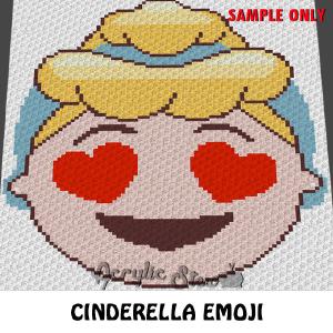 Cinderella Emoji Disney Princess crochet blanket pattern; c2c, cross stitch graph; instant download Get To Buy Sale Online