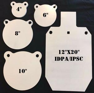Magnum Target 2/3 Scale 12"x20" IDPA/IPSC, 10in, 8in, 6in, 4in. Gongs 3/8in AR500 Steel Shooting Targets - G12x201G101G81G61G41WEAR500 Pre Order For Sale