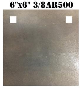Magnum Target 3/8" AR500 6"x6" Square Steel Shooting Target - Cowboy Action CAS Pistol & Rifle Gong 1pc (GS6X61AR500-2H) Best Place Sale Online