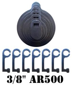 Magnum Target 3/8" AR500 Interlocking Know Your Limits KYL 2" 3" 4" 5" 6" 7" & 8" Steel Shooting Targets w/ Hooks (KYL-H2345678E-CH7-AR500-IL) High Quality For Sale