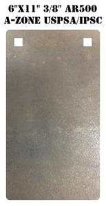 Magnum Target 3/8" AR500 A-Zone 6"x11" Plate USPSA/IPSC/IDPA Silhouette Steel Shooting Target (AZ6x11AR500-2H-NP) Best Wholesale