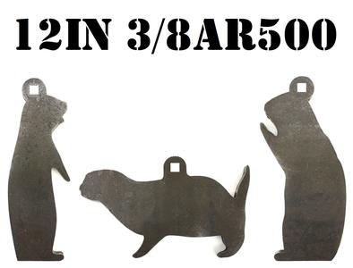 12" Steel Shooting Targets - 3/8" AR500 Prairie Dog Animal Silhouette - 3pc (PD123AR500) Low Cost Sale Online