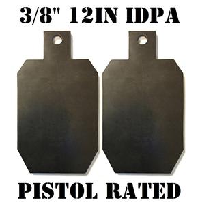 12in Tall IDPA/IPSC PISTOL ONLY Targets - 2pc 3/8in Mild Steel Plate Set (HIDPA122) Quality Free Shipping Outlet