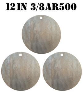 Magnum Target 12" x 3/8" AR500 Gong/Hanger Steel Shooting Target - Pistol & Rifle Plate 3pc Set (HRND123AR500) Buy Cheap Shop