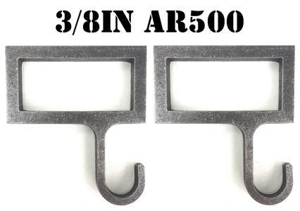 Magnum Target 3/8" AR500 2x4 Steel Shooting Target Gong Hanger Horizontal Hook Mounts 2pc Set - 2x4-HHM2AR500 Sale Cost