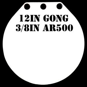 12 in. AR500 Gong/Hanger Shooting Target - 3/8 Thk Pistol & Rifle Target - 1pc. Steel Target Set (G121WAR500) Online For Sale
