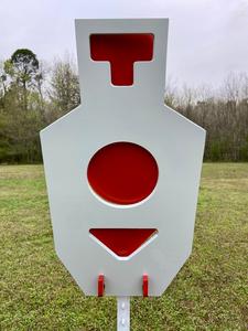 Magnum Target 3/8" AR500 12"x24" Triple Tap Vitals Steel Hostage Reactive Shooting Target w/ T-post Mount - TTHT12x24TPM-KIT Clearance For Cheap