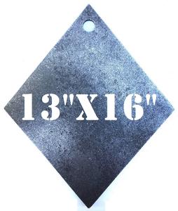 16" x 3/8" AR500 Cowboy Action CAS Diamond Steel Shooting Target (SUIT16AR500-1PC-DIAMOND) Reliable For Sale