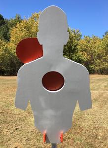 Magnum Target 3/8 AR500 Full Size 16x30 Combatant Steel Hostage Reactive IDPA Shooting Target w/ T-post Mount - CSHT16x30TPM2DT-KIT With Paypal Online