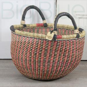 Round Large Two Handled - Red & Blue Flecks 2025 Cheap Pice