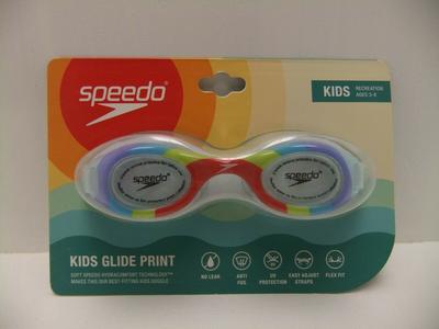 Speedo Kids Glide Print Goggle Ages 3-8 Fashion Style For Sale