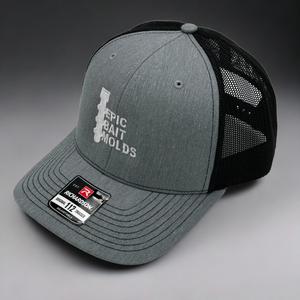 Epic Bait Molds Logo Trucker Hat - Heather Gray/Black Sale Discount