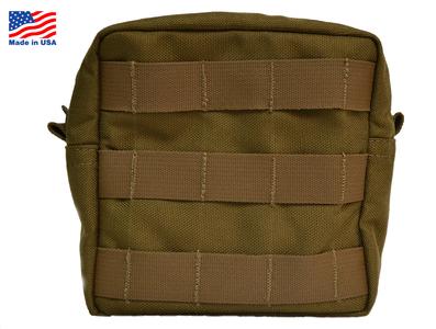 Coyote Tan Pouch, 6 x 6 , Molle Attachment , Cordura Nylon Sale For Cheap