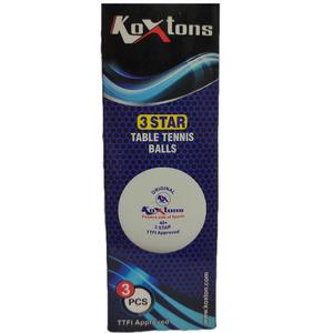 Koxtons Table Tennis Ball - 3 Star, TTFI Approved Sale 2025
