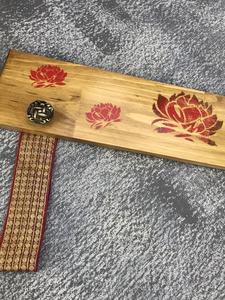Handpainted Red Lotus Yoga Mat Holder Where To Buy Cheap Real