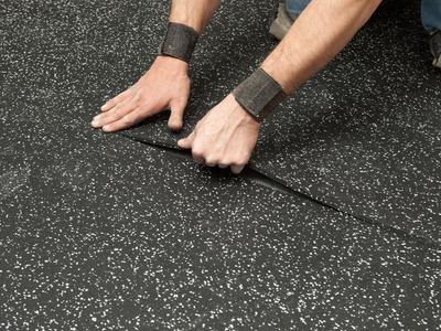Heavy Duty Rubber Gym Flooring - Cut Lengths, 3mm-12mm, Impact Resistant, Tape/Glue Install, Spike/Skate Safe, Ideal for Weight Rooms & Sports Free Shipping Recommend