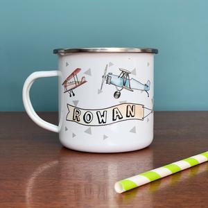 Vintage Aeroplanes Enamel Mug Wiki For Sale
