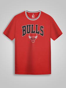 Chicago Bulls: Core Typography T Shirt - Red Popular Sale Online