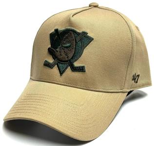 Anaheim Mighty Ducks NHL '47 MVP Khaki Beige Vintage Logo Hat Cap Men's Adjustable Really For Sale
