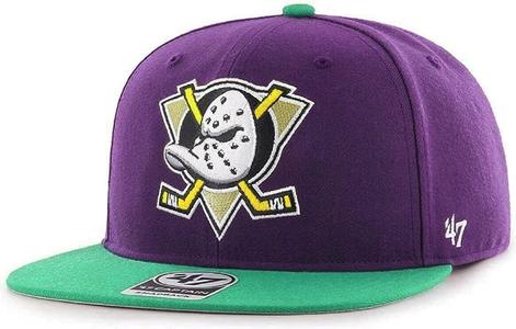 Anaheim Mighty Ducks NHL '47 No Shot Vintage Two Tone Purple Hat Cap Men's Snapback Outlet 100% Original