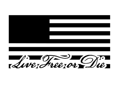 "Live Free or Die" Flag Decal New For Sale