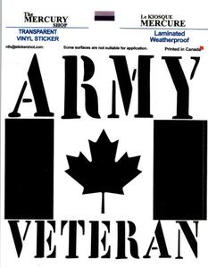 Decal / Sticker Army Veteran Clearance Shop
