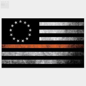 Thin Orange Line Betsy Ross Flag Sticker Best Wholesale For Sale