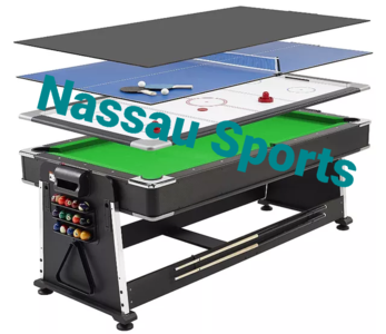 4 In 1 Combo Pool Table, Tennis Table, Air Hockey, Dining Table (7 Foot) Pay With Visa Sale Online
