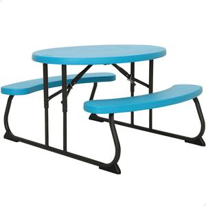 Mesa picnic plegable infantil ovalada 85,5 x 100 x 53 cm - 92205 Free Shipping Real