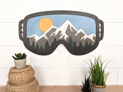 Ski Goggles Wood Montage Discount Original