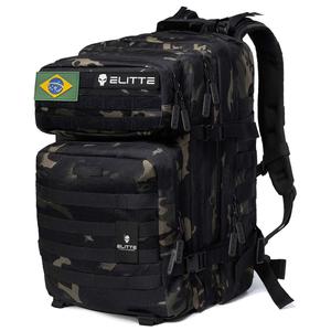 Mochila Elitte Combat (50L) - Preta Camuflada Many Kinds Of Cheap Online