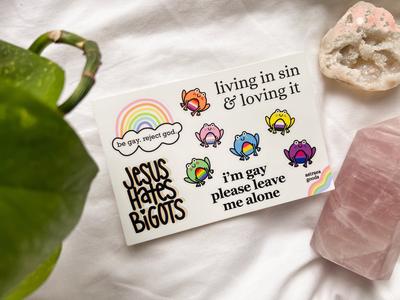 gay sticker sheet (4x6) Outlet Locations Cheap Online