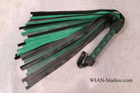 Black and Green Cowhide Flogger Buy Cheap 2025