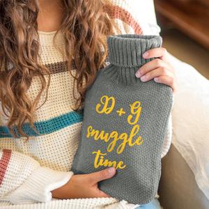 Personalised Hot Water Bottle in Grey Purchase Cheap Pice