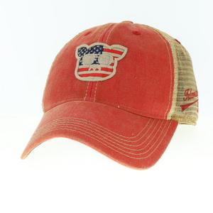Islanders Pig Face American Flag Trucker Hat - Youth Free Shipping Fast Delivery