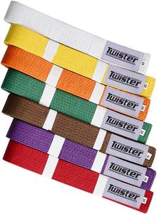 TWISTER Rank Belts for Martial Arts, Karate, Aikido, Taekwondo, Judo | Premium Cotton | Strong & Vibrant Colors From China Sale Online