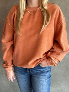 Luxe Corded Crew Sweatshirt Big Discount Online