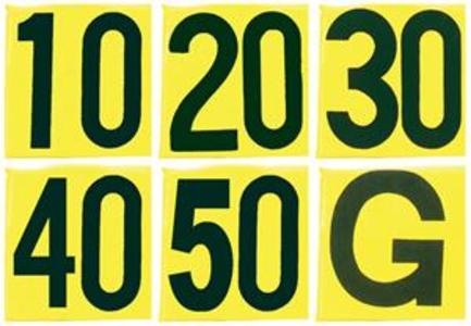 FOOTBALL SIDELINE MARKERS - BLACK ON YELLOW - 11 PC SET Clearance Reliable