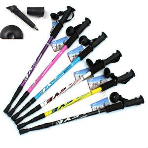 1PC Adjustable AntiShock Trekking Hiking Walking Stick Pole 3-section 66cm-135cm/ 26 " to 53 " with Drop Cheap Sale Store