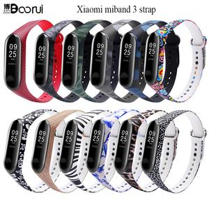 BOORUI Miband 3 Strap Mi band 3 Accessories Replacement silicone varied wrist strap for xiaomi mi 3 smart bracelets Free Shipping 100% Original