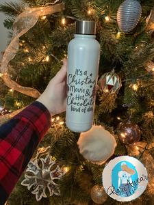 Christmas Movie and Hot Chocolate Day Water Bottle Cheap Sale Reliable